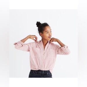 Madewell Flannel Classic Ex-Boyfriend Shirt in Craig Stripe